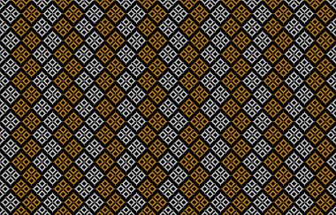 Siyah arkaplanda vektör dosyasını yazdırmak için alternatif beyaz ve sarı renklerin zigzag deseni tasarımı