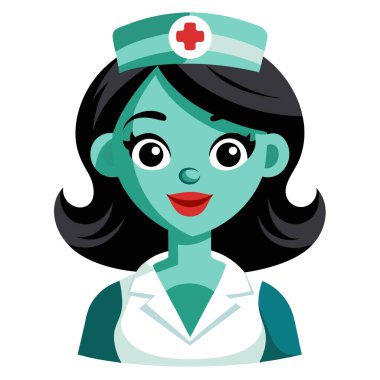 Cadılar Bayramı Hemşire Zombi Çizimi Beyaz Arkaplan