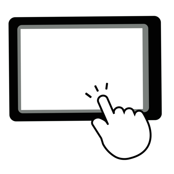 Ekranda parmak tuşuna bas ve ikona bas. Ekrana ya da dokunmatik ekran parmak tuşuna basın veya simgeye basılı tutun