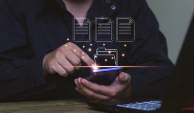 Belge yönetimi (DMS), bir çevrimiçi belge veritabanı ve ERP, şirket iş teknolojisi ile dosya, bilgi ve kurumsal belgeleri verimli bir şekilde yönetmek için otomatik süreçler.