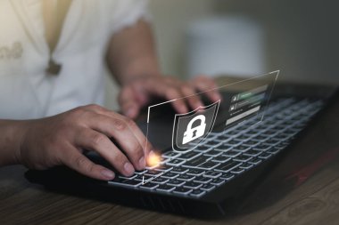 Siber Güvenlik Veri Güvenliği ve Şifreleme Konsepti Kullanıcıların kişisel veri güvenli internet erişimine Güvenli erişim