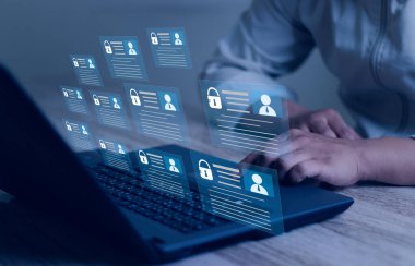 Çalışan mahremiyeti. Şirket dosyaları ve çalışan bilgileri için güvenlik, arama ve yönetme yazılımı.