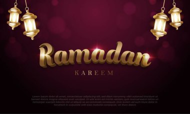 Ramazan kareem düzenlenebilir metin efekti 3d biçimi
