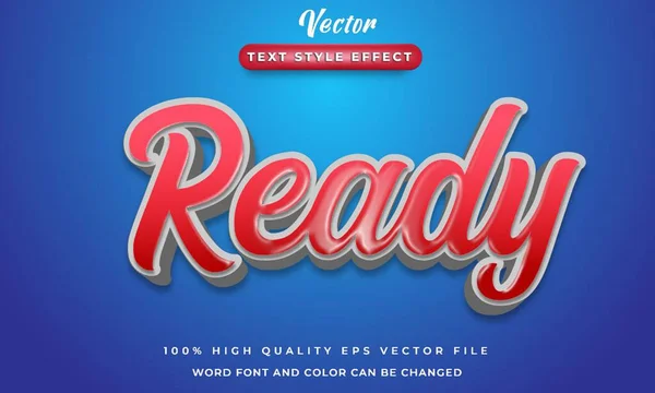 stock vector Ready text effect with 3d style