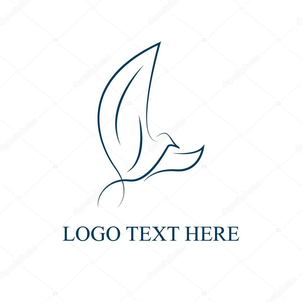 Bird logo icon design template