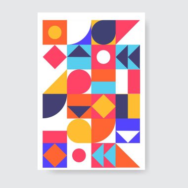 Soyut klasik renkli uçucu şablonu