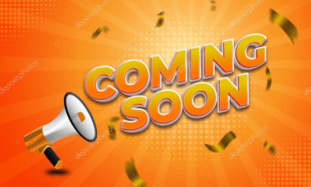 Editable text effect, cooming soon style