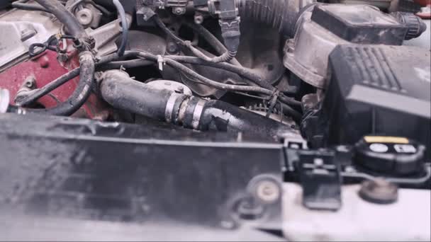 Superaquecimento Motor Depois Ligado Reparação Cara Motor Substituição Junta Cabeça — Vídeo de Stock