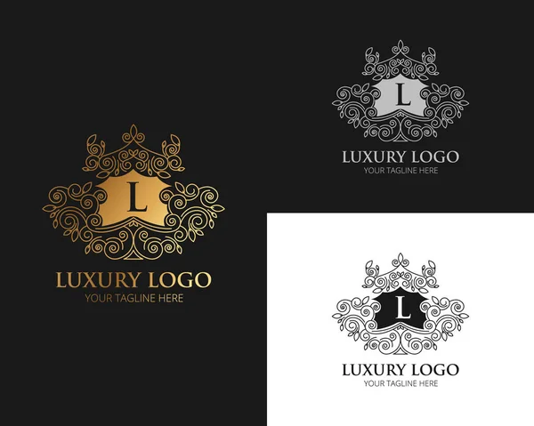 Logotipo Luxo Elegante Ornamental Criativo — Vetor de Stock