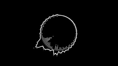 Siyah arkaplanda ses dalgası spektrumu. ses efekti eşitleyici, UHD Biçimleri, 4K 30 çerçeve oranı