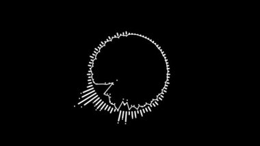 Siyah arkaplanda ses dalgası spektrumu. ses efekti eşitleyici, UHD Biçimleri, 4K 30 çerçeve oranı