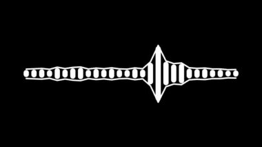 Siyah arkaplanda ses dalgası spektrumu. ses efekti eşitleyici, UHD Biçimleri, 4K 30 çerçeve oranı