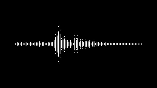 Audio Vlny Audio Spektrum Černém Pozadí Zvukový Efekt Hudební Ekvalizér — Stock video