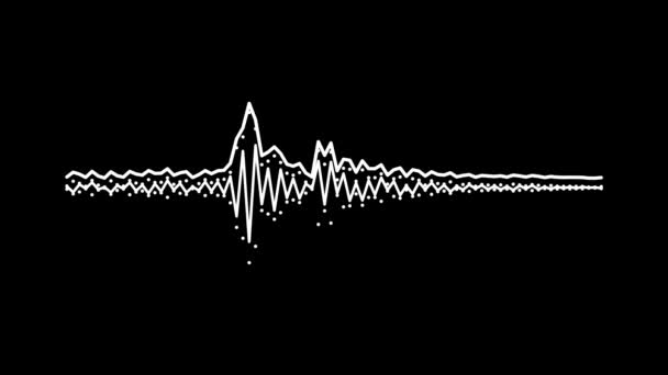 Audio Wave Audio Spectrum Black Background Sound Effect Music Equalizer — Stock Video