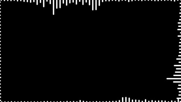 Espectro Áudio Onda Áudio Fundo Preto Equalizador Música Efeito Sonoro — Vídeo de Stock