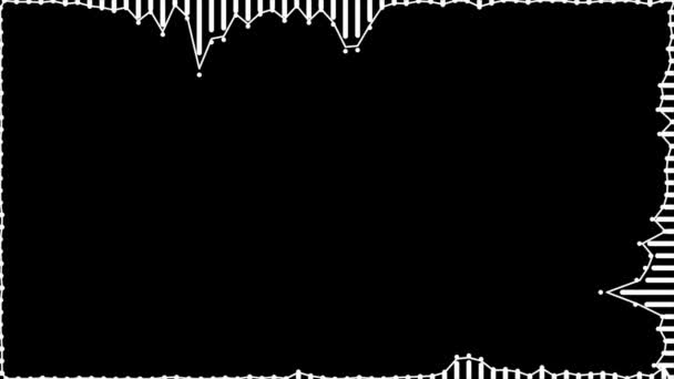 在黑色背景上的音频波谱 音效音乐均衡器 格式Uhd 4K30帧率 — 图库视频影像