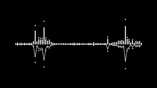 Ljudvåg Ljudspektrum Svart Bakgrund Ljudeffektmusik Equalizer Format Uhd Bildhastighet — Stockvideo