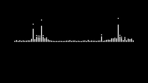 Espectro Áudio Onda Áudio Fundo Preto Equalizador Música Efeito Sonoro — Vídeo de Stock