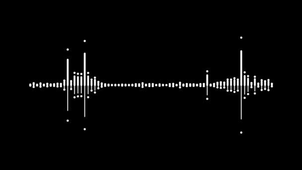 Siyah Arkaplanda Ses Dalgası Spektrumu Ses Efekti Eşitleyici Uhd Biçimleri — Stok video