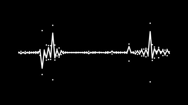Ljudvåg Ljudspektrum Svart Bakgrund Ljudeffektmusik Equalizer Format Uhd Bildhastighet — Stockvideo