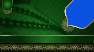 animasyon İslami arka plan, Müslüman camisi, İslami tasarım video duvar kağıdı, 4K yeşil ekran canlandırma