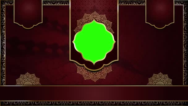 Анимированный Роскошный Исламский Фон Мусульманская Мечеть Исламский Дизайн Видео Обои — стоковое видео