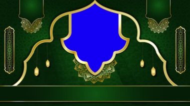 animasyon İslami arka plan, Müslüman camisi, İslami tasarım video duvar kağıdı, 4K yeşil ekran canlandırma