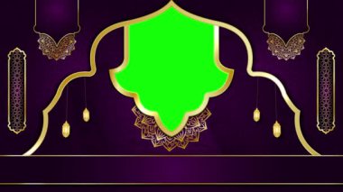 animasyon İslami arka plan, Müslüman camisi, İslami tasarım video duvar kağıdı, 4K yeşil ekran canlandırma