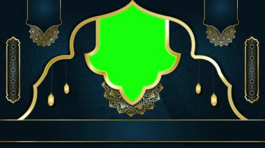 animasyon İslami arka plan, Müslüman camisi, İslami tasarım video duvar kağıdı, 4K yeşil ekran canlandırma