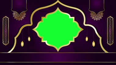 animasyon İslami arka plan, Müslüman camisi, İslami tasarım video duvar kağıdı, 4K yeşil ekran canlandırma