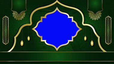 animasyon İslami arka plan, Müslüman camisi, İslami tasarım video duvar kağıdı, 4K yeşil ekran canlandırma