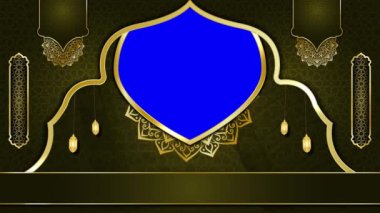 animasyon İslami arka plan, Müslüman camisi, İslami tasarım video duvar kağıdı, 4K yeşil ekran canlandırma