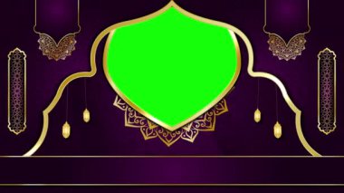animasyon İslami arka plan, Müslüman camisi, İslami tasarım video duvar kağıdı, 4K yeşil ekran canlandırma