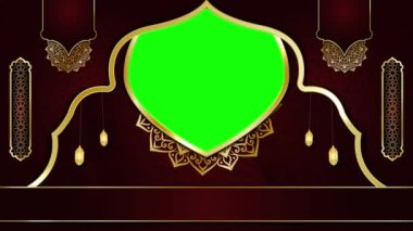 animasyon İslami arka plan, Müslüman camisi, İslami tasarım video duvar kağıdı, 4K yeşil ekran canlandırma