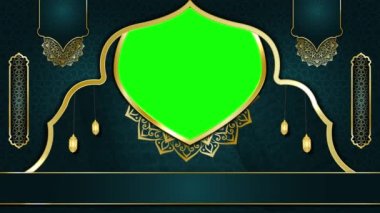 animasyon İslami arka plan, Müslüman camisi, İslami tasarım video duvar kağıdı, 4K yeşil ekran canlandırma