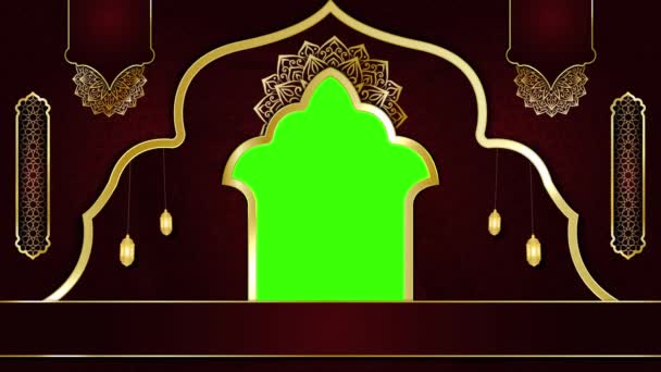 Animované Luxusní Islámské Pozadí Muslimská Mešita Islámský Design Video Tapety — Stock video