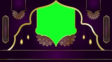 animasyon İslami arka plan, Müslüman camisi, İslami tasarım video duvar kağıdı, 4K yeşil ekran canlandırma