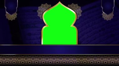 animasyon İslami arka plan, Müslüman camisi, İslami tasarım video duvar kağıdı, 4K yeşil ekran canlandırma