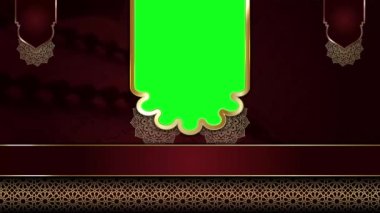 animasyon İslami arka plan, Müslüman camisi, İslami tasarım video duvar kağıdı, 4K yeşil ekran canlandırma