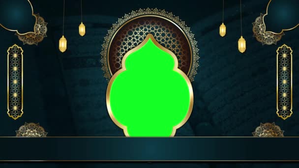 Geanimeerde Luxe Blauwe Islamitische Achtergrond Islamitisch Ontwerp Video Template Voor — Stockvideo