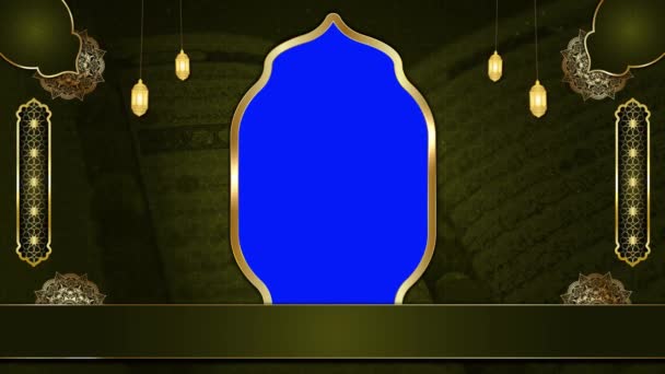 Animierte Luxuriöse Blaue Islamische Hintergrund Islamische Design Video Vorlage Für — Stockvideo