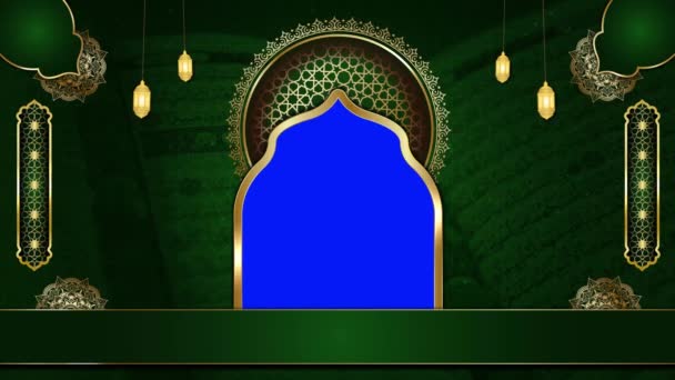 Animált Luxus Kék Iszlám Háttér Iszlám Design Videó Sablon Szent — Stock videók