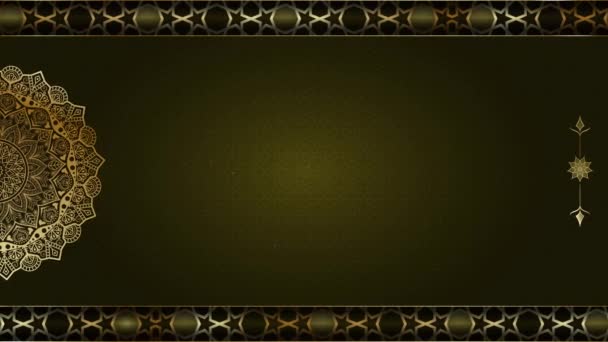 Lusso Oro Mandala Ornamento Islamico Sfondo Arabo Loop Senza Intoppi — Video Stock