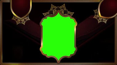animasyon lüks Arap arkaplanı, Müslüman tasarım video duvar kağıdı, altın mandala süslemesi pürüzsüz, krom yeşil ekran animasyonu