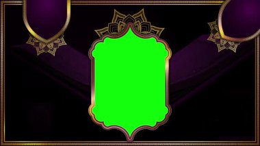 animasyon lüks Arap arkaplanı, Müslüman tasarım video duvar kağıdı, altın mandala süslemesi pürüzsüz, krom yeşil ekran animasyonu