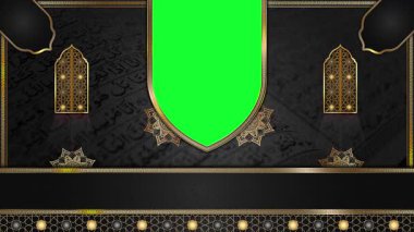 animasyon lüks Arap arkaplanı, Müslüman tasarım video duvar kağıdı, altın mandala süslemesi pürüzsüz, krom yeşil ekran animasyonu
