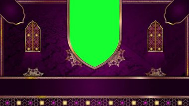 animasyon lüks Arap arkaplanı, Müslüman tasarım video duvar kağıdı, altın mandala süslemesi pürüzsüz, krom yeşil ekran animasyonu