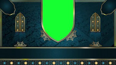 animasyon lüks Arap arkaplanı, Müslüman tasarım video duvar kağıdı, altın mandala süslemesi pürüzsüz, krom yeşil ekran animasyonu