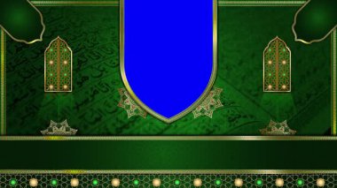 animasyon lüks Arap arkaplanı, Müslüman tasarım video duvar kağıdı, altın mandala süslemesi pürüzsüz, krom yeşil ekran animasyonu