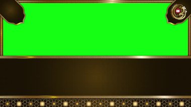 animasyon lüks Arap arkaplanı, Müslüman tasarım video duvar kağıdı, altın mandala süslemesi pürüzsüz, krom yeşil ekran animasyonu